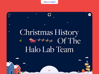 Christmas History by Halo Lab Team animation christmas css design development front-end halo lab interface nocode product scroll service team ui ux web webflow website