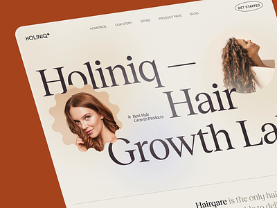 Holiniq Haircare Case Study animation css design development front-end halo lab interface nocode product scroll ui