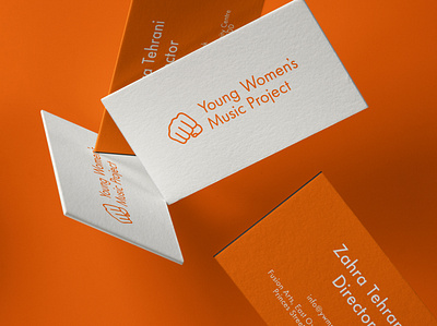 Business Cards for Young Women's Music Project branding design graphic design identity illustration