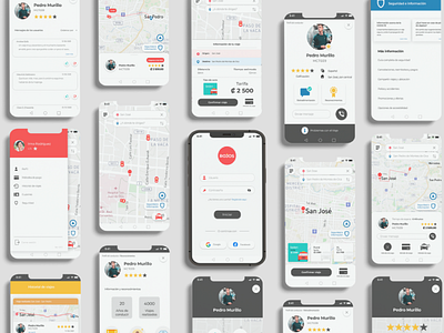 Taxi app UX/UI case study app application case sudy costa rica design figma graphic design taxi teamwork ui user persona ux wireframe