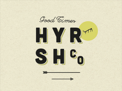 HYRSH apparel fashion logo type typography vintage retro hyrsh print lettering sign