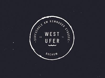 Westufer Logo Neg brand branding brandmark circle handmade logo logodesign mark retro sign stamp vintage