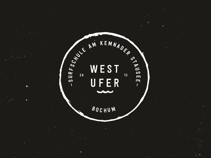 Westufer Logo Neg handmade retro circle vintage sign mark stamp brandmark branding brand logodesign logo