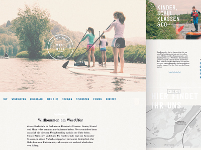 West Ufer Website analog desktop handmade responsive school sup surf web webdesign website
