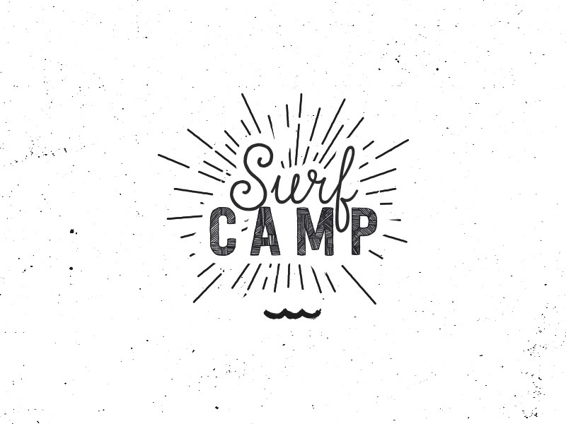 West Ufer Surfcamp brandmark brand logo handmade retro vintage stamp analog sup surf