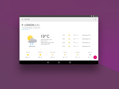 Telekom Android Weather UI android app app design digital interface product product design saas tablet touch ui user interface ux weather