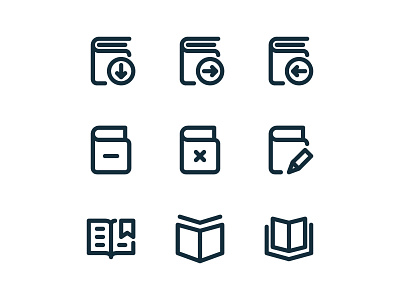 Material Icons - Book and tax app folder icon icon illustration line outline paper symbol ui vector website