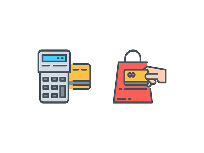 Payment methods !! app icon illustration line outline symbol ui vector website