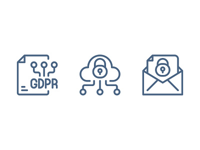 GDPR Data Privacy app gdpr icon illustration line outline symbol ui vector website