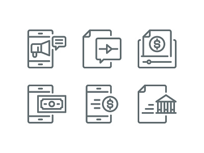 Business icon set app business icon icon illustration line outline symbol ui vector website