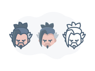 Overwatch - Hanzo :) character fps game icon illustration overwatch player