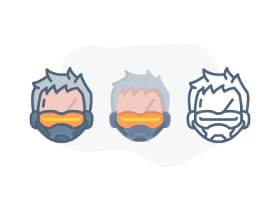 Overwatch - soldier 76 :) character fps game icon illustration overwatch player
