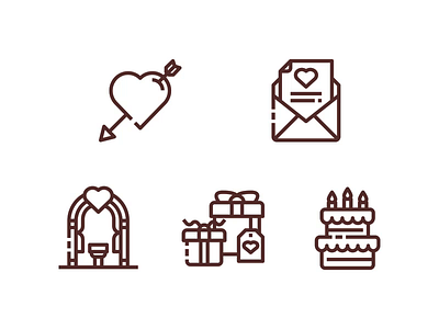 Wedding Icons design icon illustration line outline symbol ui vector website wedding wedding icon