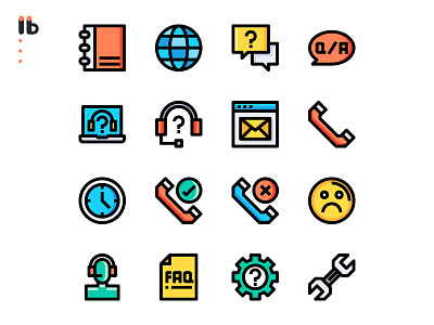 50 call center service icons set
