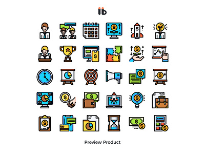 Entrepreneur (business startup) business icon illustration line symbol ui vector