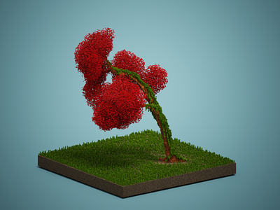 Voxel Tree Collection #1 3d animation design graphic design green tree huge magicavoxel illustration magica voxel magicavoxel tree voxel art voxeleryen