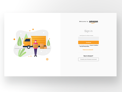 Weekly Warm-Up | Amazon Sign in Screen amazon branding challenge design dribbleweeklywarmup graphicdesign signin signinpage uidesign webdesign