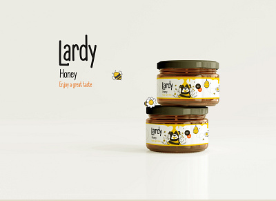 Lardy Honey Label arabic logo armenia australia bears berlin branding canada christmas design dubai 2021 germany honey illustration lable design logo logo design norway package packaging packaging design