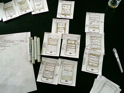 OMG Mobile App Pr0cessez! app concept ios7 mobile paper process ux wireframes