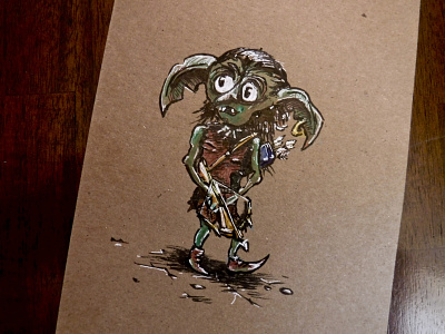 Droop, New Ally of my Heroic Children character crossbow dnd drawing dungeons and dragons goblin illustration npc ttrpg