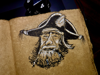 Ahoy! Barnacle Billy drifts into ur DMs beard captain character drawing illustration ink pirate sketch