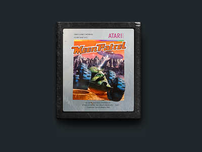 Atari 2600 Moon Patrol Cartridge 1982 2600 atari cartridge figma retro vectors video game