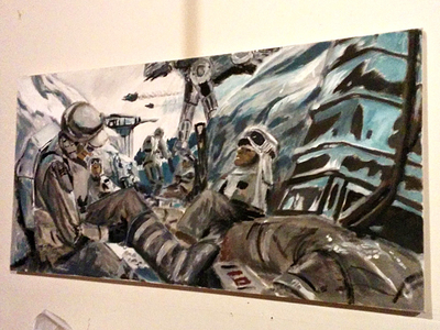 Ralph McQuarrie Tribute Painting canvas college concept oil painting ralph mcquarrie star wars