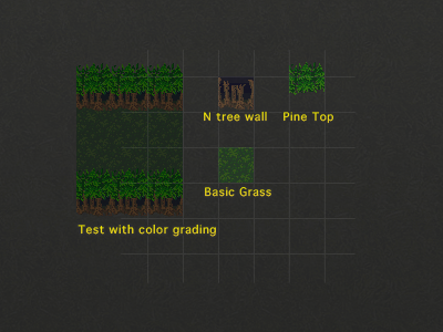 To the trees pixel art rouge like tileset trees