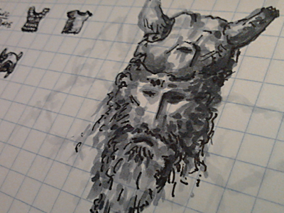 And my axe concept copic markers dwarf dwarf fortress dweller game art pen sketch