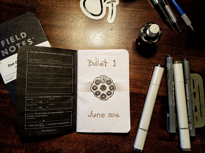 Bullet 1 bulletjournal copic fieldnotes ink revolver theme