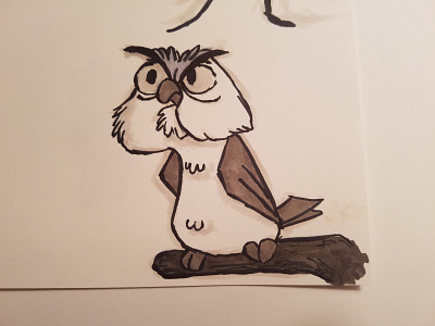 Fav. Archimedes Pose archimedes cartoon copic disney owl sketch sword and the stone