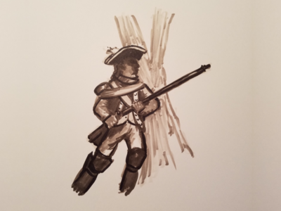 Rifleman 1776 america copic illustration revolution rifleman sketch