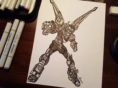 Voltron - Defender of the Universe copic defender of the universe drawing illustration ink voltron