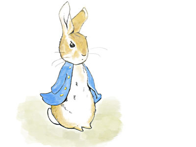 But Peter Rabbit was very naughty... beatrix potter drawing illustration peter rabbit