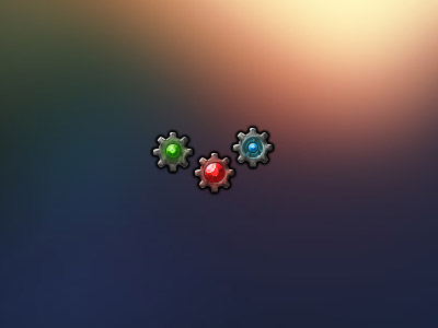 Gears gears gems illustration secret ui