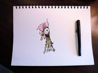 Hey there, Hay Hay! character chicken disney drawing hay hay illustration ink moana sketch
