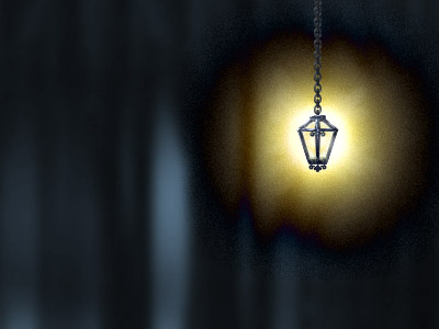 A Light in Dark Places chain illustration lamp lantern light