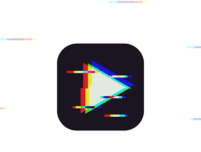 Social Video App app app icon branding colorful design glitch glitch effect icon illustration ios logo tiktok vector