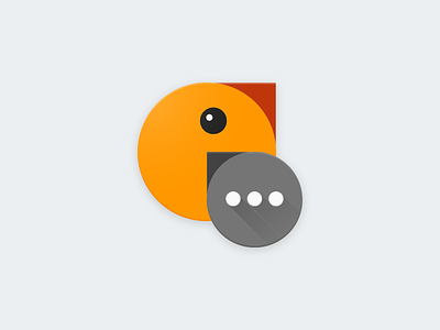 Monotweety - Icon Design app application icon bird icon material design news orange twitter
