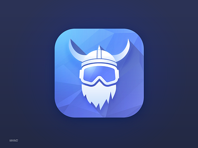 App icon for Freestyle Snowboard/Skiing app app app icon blue ice icon ios snow sport viking