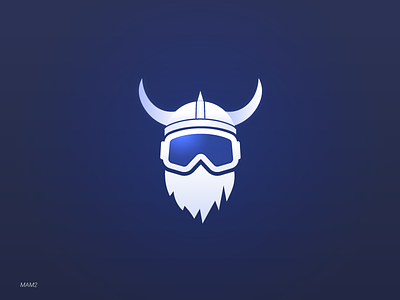logo for Freestyle Snowboard/Skiing app app app icon blue ice icon ios logo snow sport viking