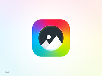 PHOTO EDITING app icon for IOS app app icon colorful edit icon ios photo rainbow seamless simple
