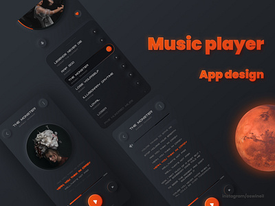 Music Player App Design app design ui ux