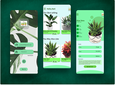 Plant Shop App Design app design plant shop app design ui ux