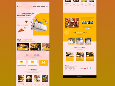 🚁Drone Food Delivery Landing Page Design