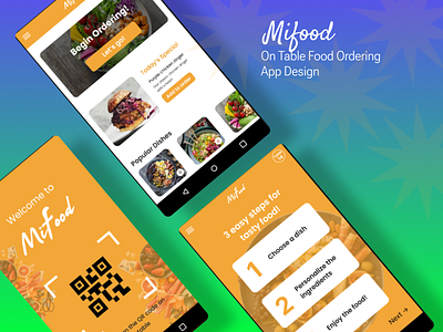 On Table Food Ordering App Design app design illustration ux