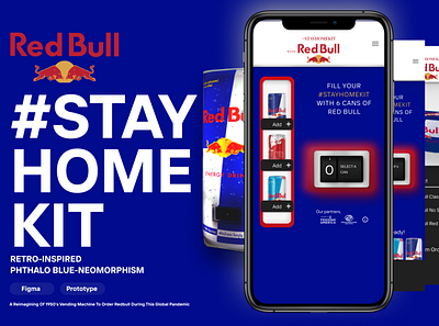 Red Bull Delivery Neomorphism Prototype design red bulll ui ux