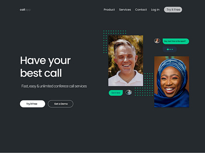 CallApp - Home Page design ui ux web