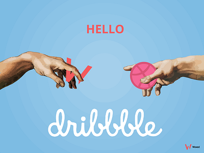 Hello Dribbble debut dribbble first shot hello dribbble invite woxed