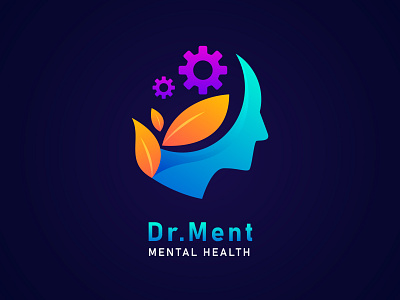 Dr.Ment Logo branding color design gradients graphic design identity logo logodesign vectordesign